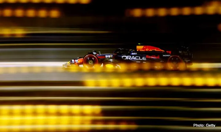BAHRAIN, BAHRAIN - MARCH 01: Sergio Perez of Mexico driving the (11) Oracle Red Bull Racing RB20 on track during qualifying ahead of the F1 Grand Prix of Bahrain at Bahrain International Circuit on March 01, 2024 in Bahrain, Bahrain. (Photo by Clive Rose/Getty Images)