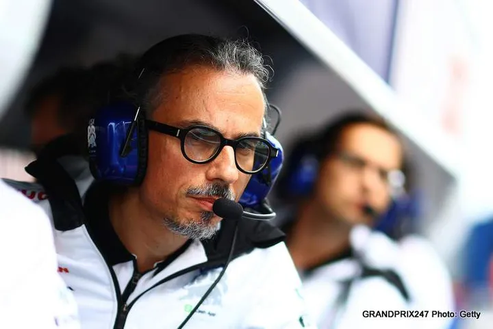 SUZUKA, JAPAN - APRIL 06: Laurent Mekies, Team Principal of Visa Cash App RB looks on from the pitwall during qualifying ahead of the F1 Grand Prix of Japan at Suzuka International Racing Course on April 06, 2024 in Suzuka, Japan. (Photo by Mark Thompson/Getty Images)