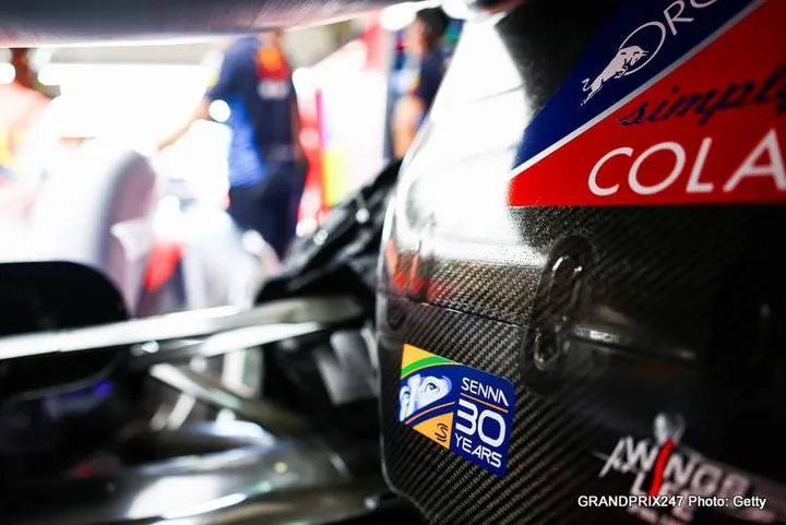 senna tribute sticker rb20 imola 2024