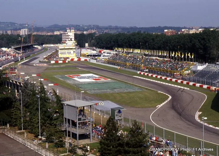 Scenic view of the circuit. Formula One World Championship, Rd3, San Marino Grand Prix, Imola, Italy, 1 May 1994.