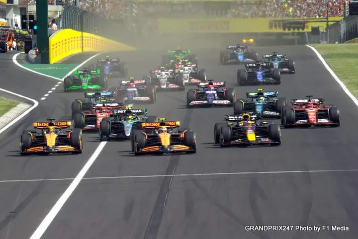 hungarian gp race start 2024