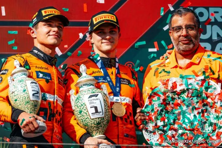 lando norris oscar piastri hungary podium