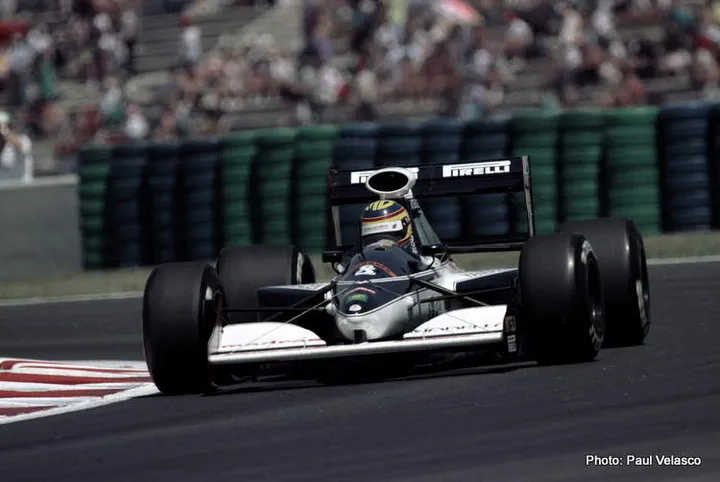 Photo by Paul Velasco<br /> 1991 French Grand Prix, Magny Cours<br /> Mark Blundell, Brabham-Yamaha