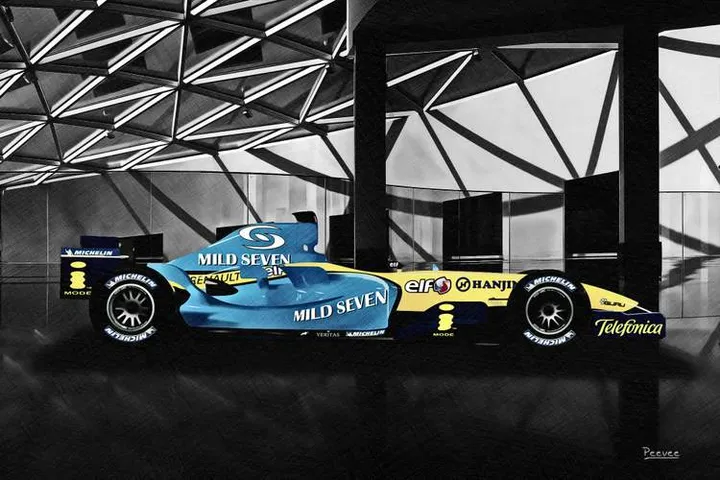The Renault R25 was the F1 car entered by Renault in the 2005 season. The car won the Drivers' World Championship with Fernando Alonso and with teammate Giancarlo Fisichella they won the Constructors' Championships that year.Over 19 races, the R25 scored 191 points, 8 wins and 15 podiums. design