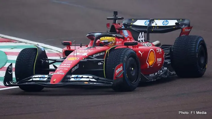 hamilton first ferrari run 5