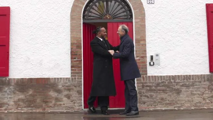 lewis hamilton first day at ferrari factory f1 maranello 2025