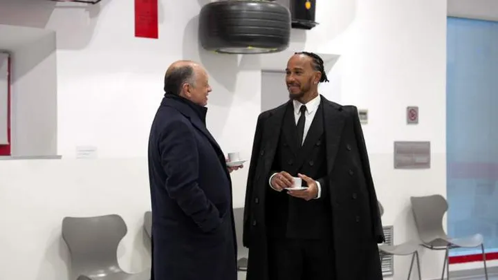 lewis hamilton first day at ferrari factory f1 maranello 2025