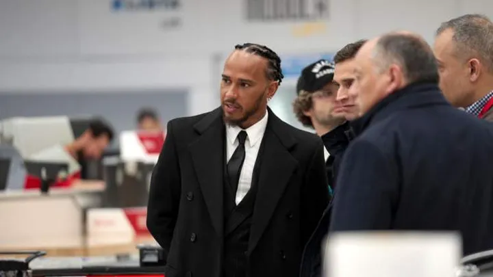 lewis hamilton first day at ferrari factory f1 maranello 2025