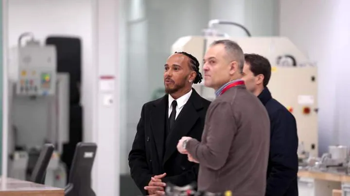 lewis hamilton first day at ferrari factory f1 maranello 2025 006
