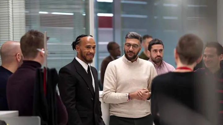 lewis hamilton first day at ferrari factory f1 maranello 2025