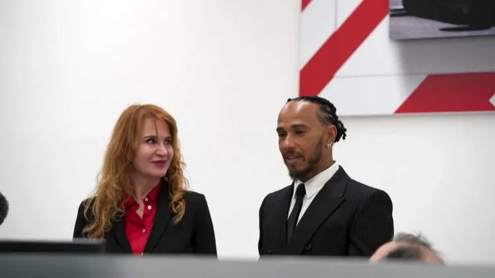 lewis hamilton first day at ferrari factory f1 maranello 2025