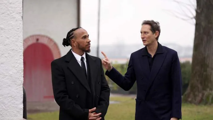 lewis hamilton first day at ferrari factory f1 maranello 2025