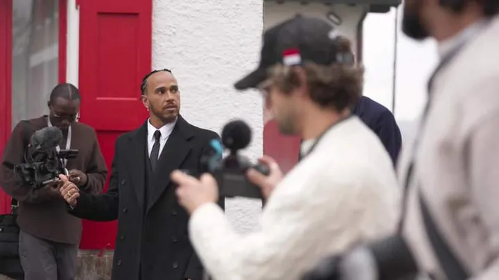 lewis hamilton first day at ferrari factory f1 maranello 2025
