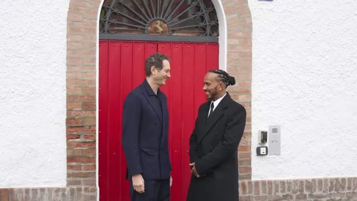 lewis hamilton first day at ferrari factory f1 maranello 2025