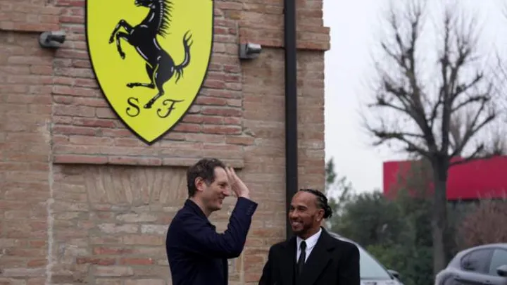 lewis hamilton first day at ferrari factory f1 maranello 2025