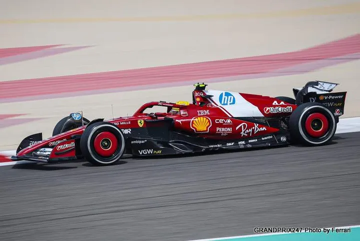 hamilton bahrain pre season testing 2025