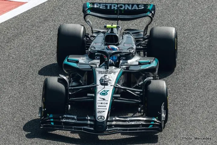 russell bahrain f1 testing