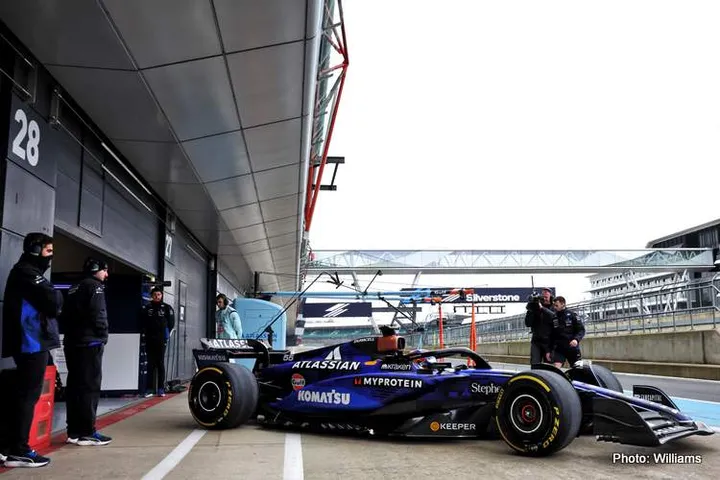 Carlos Sainz (ESP) Williams Racing FW46.<br /> Formula One World Championship, Atlassian Williams Racing FW47 Launch, Silverstone, England, Friday 14th February 2025.