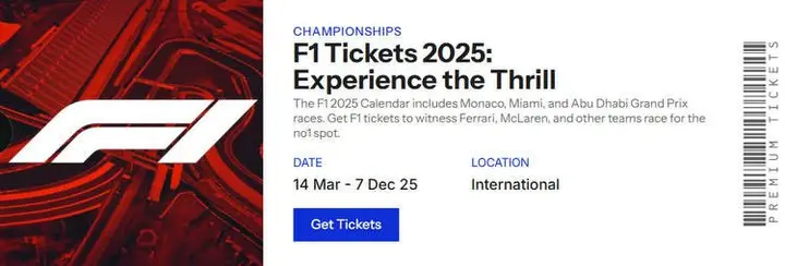 formula 1 tickets
