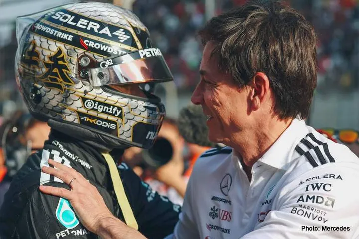 george russell mercedes f1 toto wolff
