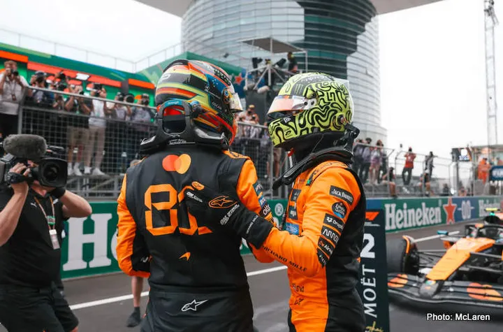 norris piastri china winner f1 parc ferme