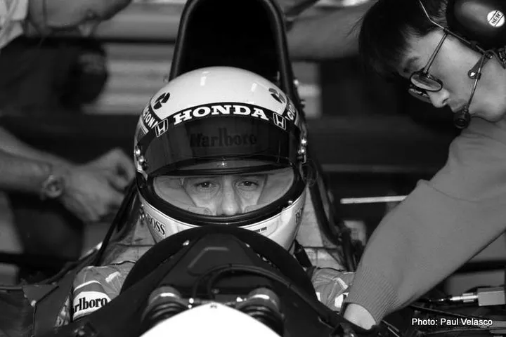 Ayrton Senna Focus 1991 Photo by Paul Velasco (B&amp;W)