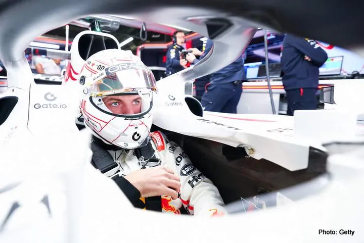 SUZUKA, JAPAN - APRIL 05: Max Verstappen of the Netherlands and Oracle Red Bull Racing prepares to drive during qualifying ahead of the F1 Grand Prix of Japan at Suzuka Circuit on April 05, 2025 in Suzuka, Japan. (Photo by Mark Thompson/Getty Images) // Getty Images / Red Bull Content Pool // SI202504050094 // Usage for editorial use only //