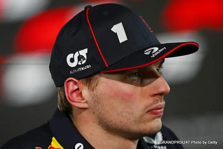 BAHRAIN, BAHRAIN - APRIL 12: Seventh placed qualifier Max Verstappen of the Netherlands and Oracle Red Bull Racing looks on in parc ferme during qualifying ahead of the F1 Grand Prix of Bahrain at Bahrain International Circuit on April 12, 2025 in Bahrain, Bahrain