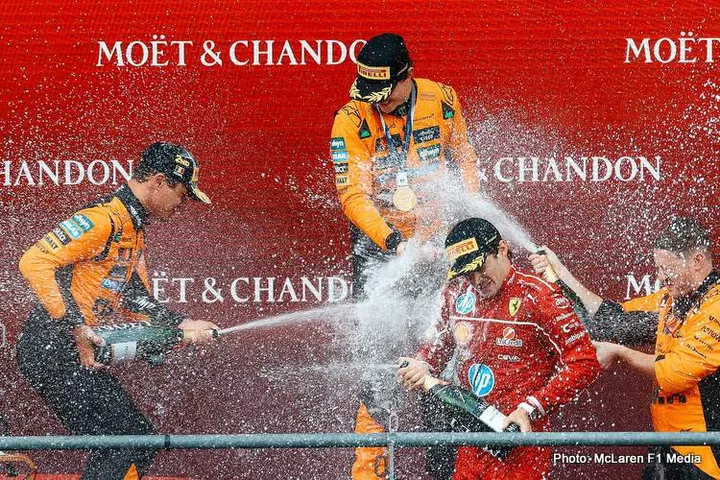 mclaren spa 1-2 norris piastri stella podium f1
