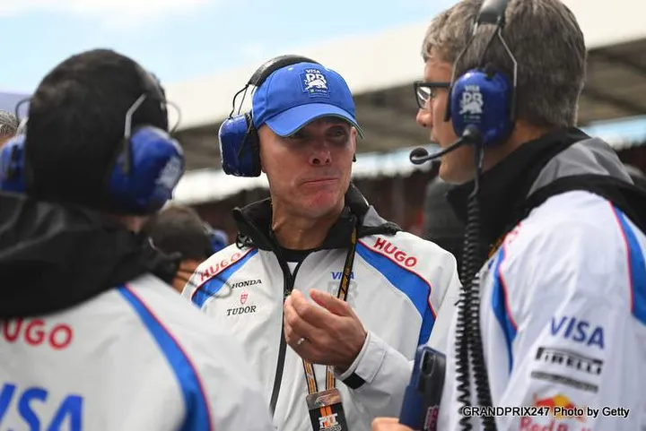 NORTHAMPTON, ENGLAND - JULY 06: Alan Permane, Racing Director of Visa Cash App Racing Bulls looks on, on the grid during the F1 Grand Prix of Great Britain at Silverstone Circuit on July 06, 2025 in Northampton, England. (Photo by Rudy Carezzevoli/Getty Images) // Getty Images / Red Bull Content Pool // SI202507060562 // Usage for editorial use only //