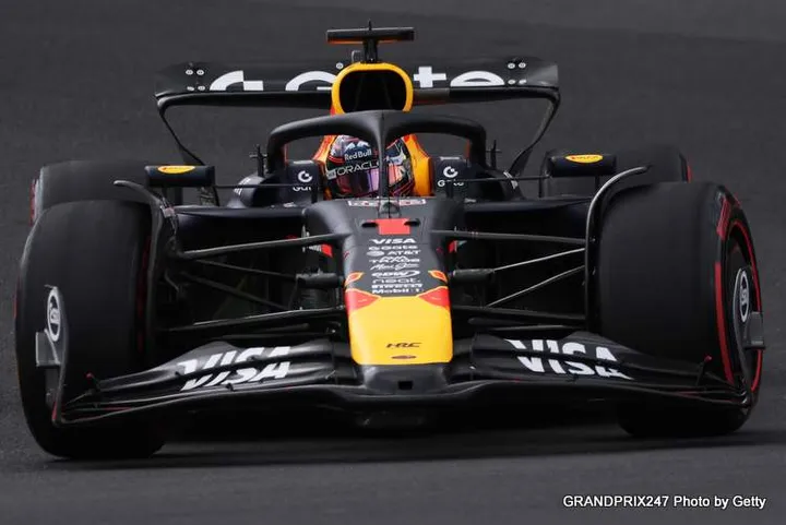 SPA, BELGIUM - JULY 25: Max Verstappen of the Netherlands driving the (1) Oracle Red Bull Racing RB21 on track during practice ahead of the F1 Grand Prix of Belgium at Circuit de Spa-Francorchamps on July 25, 2025 in Spa, Belgium. (Photo by Sam Bloxham/LAT Images) // Getty Images / Red Bull Content Pool // SI202507250856 // Usage for editorial use only //