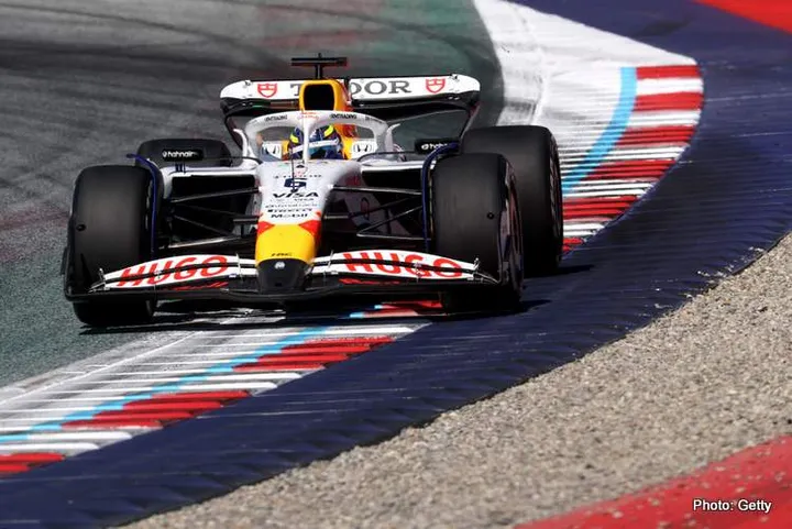 SPIELBERG, AUSTRIA - JUNE 29: Isack Hadjar of France driving the (6) Visa Cash App Racing Bulls VCARB 02 on track during the F1 Grand Prix of Austria at Red Bull Ring on June 29, 2025 in Spielberg, Austria. (Photo by Steven Tee/LAT Images) // Getty Images / Red Bull Content Pool // SI202506290718 // Usage for editorial use only //