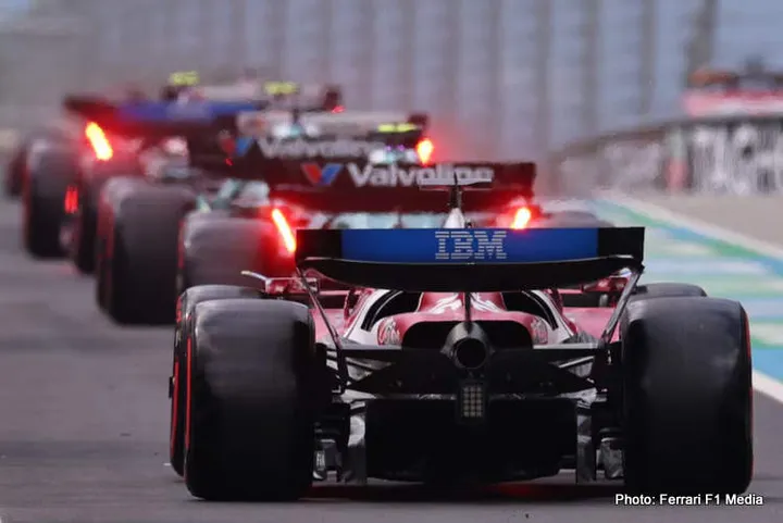 rear view pitlane grid ferrari f1