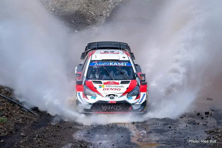 Kalle Rovanpera (FIN) and Jonne Halttunen (FIN) of team Toyota Yaris WRC Toyota Gazoo Racing WRT perform at special stage Marmaris during the World Rally Championship Turkey in Marmaris, Turkey on September 20, 2020 // Mahmut Cinci / Red Bull Content Pool // SI202009220986 // Usage for editorial use only //