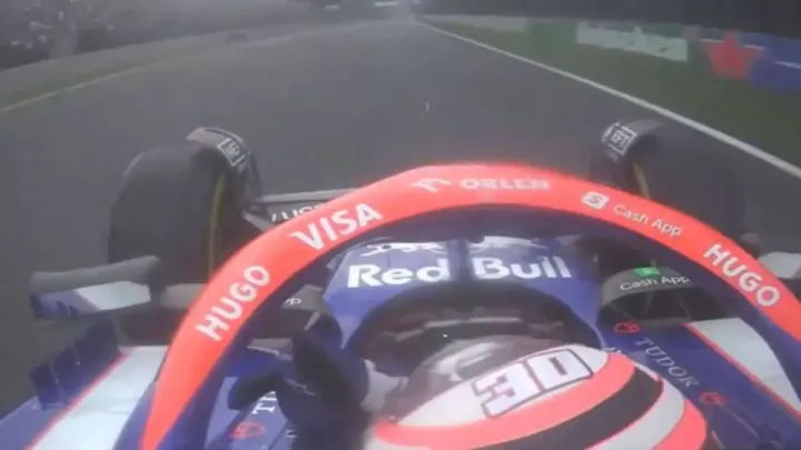 Liam Lawson shows Sergio Perez middle finger as Red Bull rivals duel angrily at Mexico GP - Mirror Online