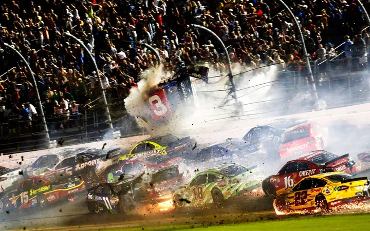 NASCAR driver Austin Dillon returns to scene of horrific crash at Daytona