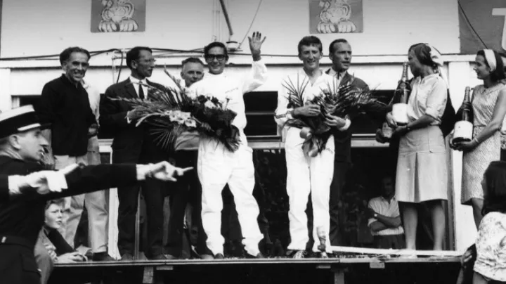 Photo of the Day – Masten Gregory wins the 1965 24 Hours of Le Mans | 24h- lemans.com