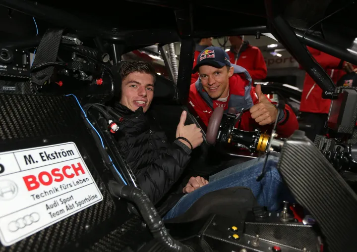 Max Verstappen besucht Mattias Ekström | Audi MediaCenter