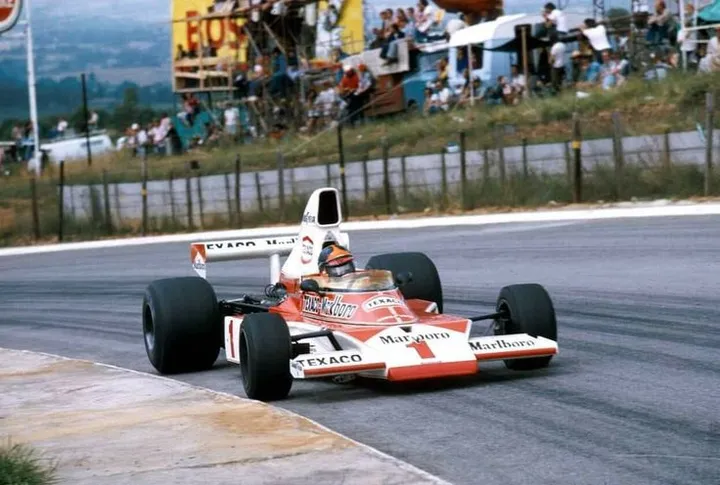 Emerson Fittipaldi - McLaren M23, 1975 South African Grand Prix, Kyalami |  Race cars, Mclaren, Racing