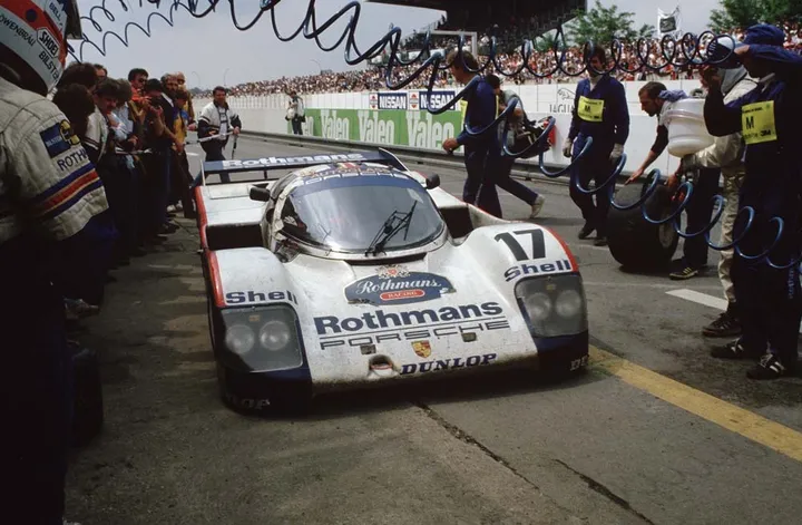Le Mans 13./14. Juni 1987, Hans-Joachim Stuck, Derek Bell, Al Holbert, Porsche 962 C LH,