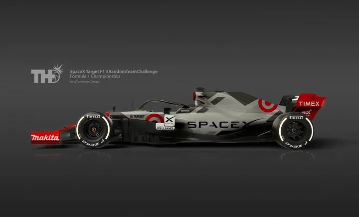Tim Holmes Design على X: "I asked for a few random brands tonight. Of the suggestions commented, I chose SpaceX, Timex, Makita and Target.... What Would Make Musk More Likely to Enter F1? Just needed to break from other tasks to