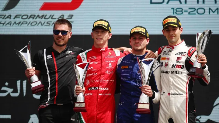 F3 bahrain podium feature race