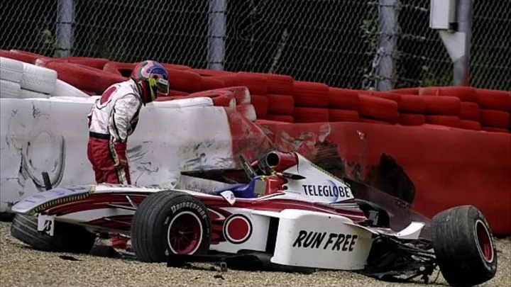 Olav Mol - F1 1999 België - Crash Jacques Villeneuve crash spa francorchamps