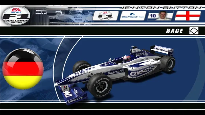 F1 Challenge 99 02 F1 2000 Jenson Button Williams Hockenheimring Gameplay - YouTube