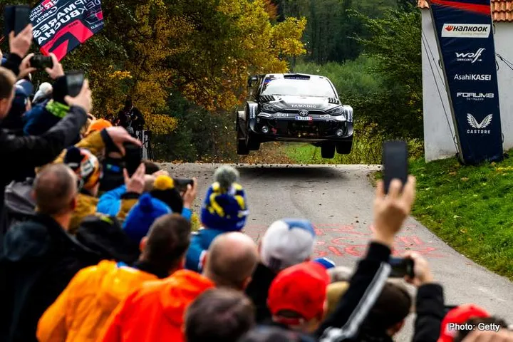 Kalle Rovanperä (FIN) Jonne Halttunen (FIN) Of Toyota Gazoo Racing Wrt  are seen performing during the  World Rally Championship CER  in Passau, Germany on  17,October, 2025 // Jaanus Ree / Red Bull Content Pool // SI202510171696 // Usage for editorial use only //
