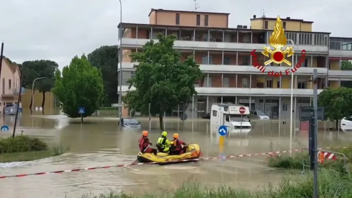 Italy: Torrential rain causes flooding and landslides in Emilia Romagna, killing at least two | World News | Sky News