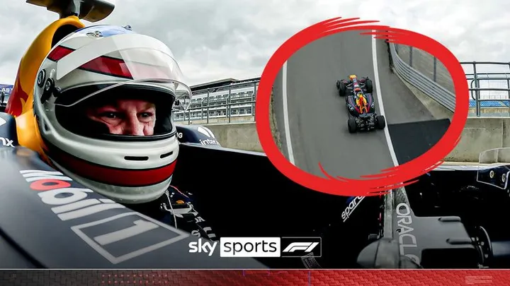 Christian Horner takes the Red Bull for a test drive