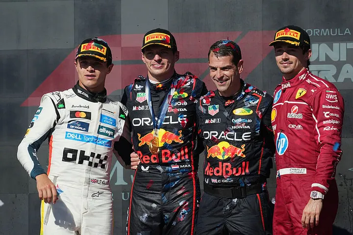 US Grand Prix F1: Red Bull's Max Verstappen Takes Winner's Podium As Lando Norris Comes Second - In Pics | Outlook India