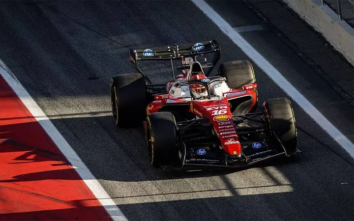 leclerc ferrari sf-26 barcelona shaledown