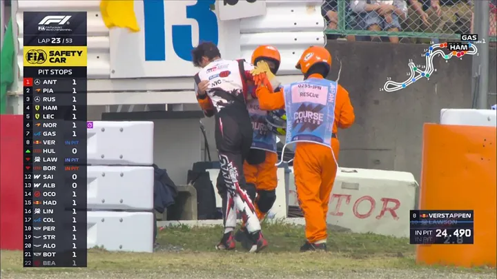 bearman crash suzuka f1